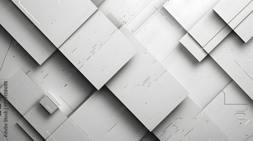 Obraz premium Grey white abstract background geometry shine and layer element vector for presentation design. 