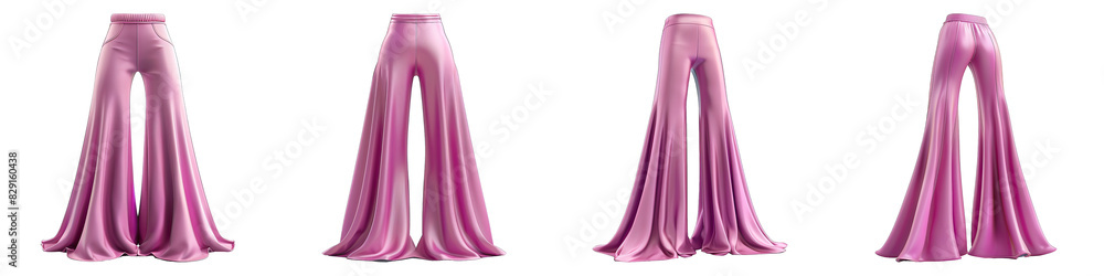 Palazzo Pants isolated on transparent png background collection set . Generative ai Palazzo Pants isolated on transparent png background collection set . Generative ai