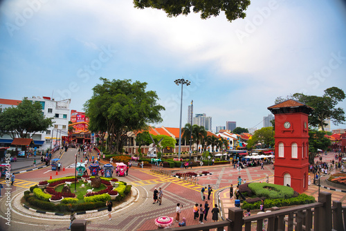 Obraz na płótnie 世界遺産マラッカのオランダ広場 マレーシア Windmill Dutch Square Melaka, Malaysia