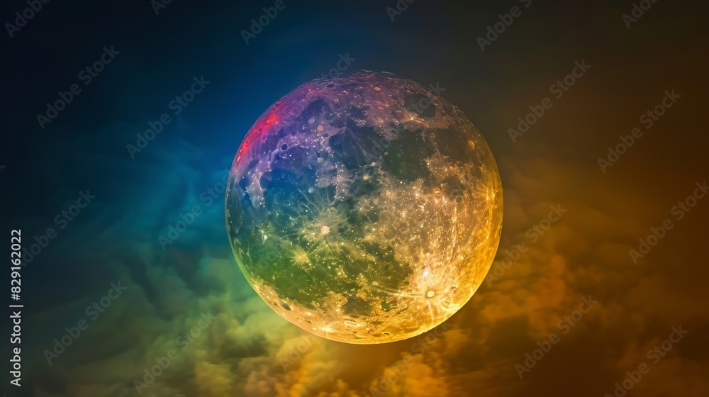 The full moons radiant light gives birth to a lunar rainbow a rare and breathtaking sight that holds a touch of magic. The full moons radiant light gives birth to a lunar rainbow a rare and breathtaking sight that holds a touch of magic.