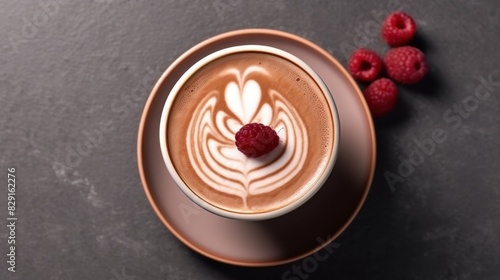 Latte Art. closeup hot coffee latte art cup on table. Coffee latte art icon. Coffee cup latte art icons illustration. Latte art coffee or mocha coffee. Hot coffee latte with beautiful milk foam latte 