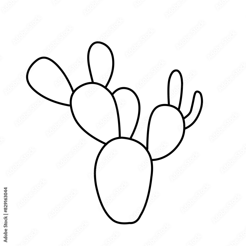 simple cactus outline simple cactus outline
