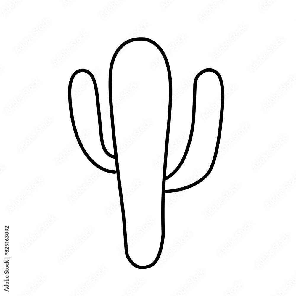 simple cactus outline simple cactus outline