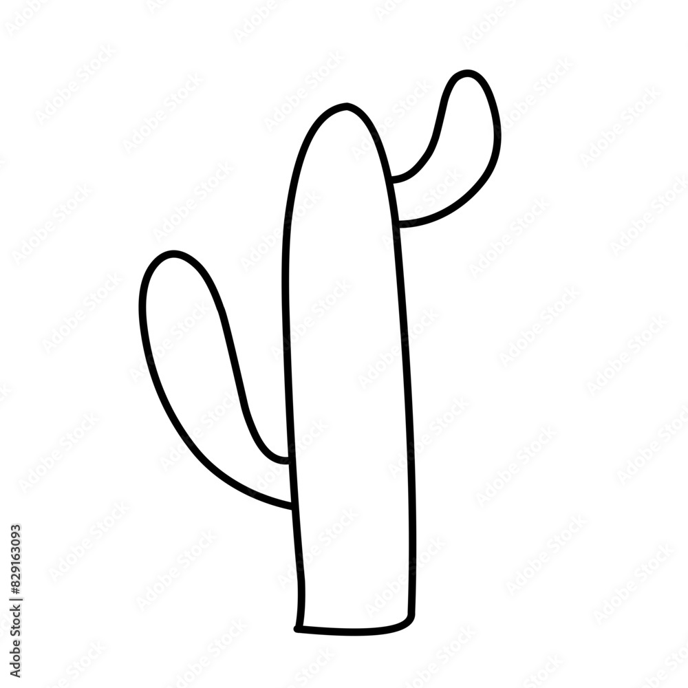 simple cactus outline