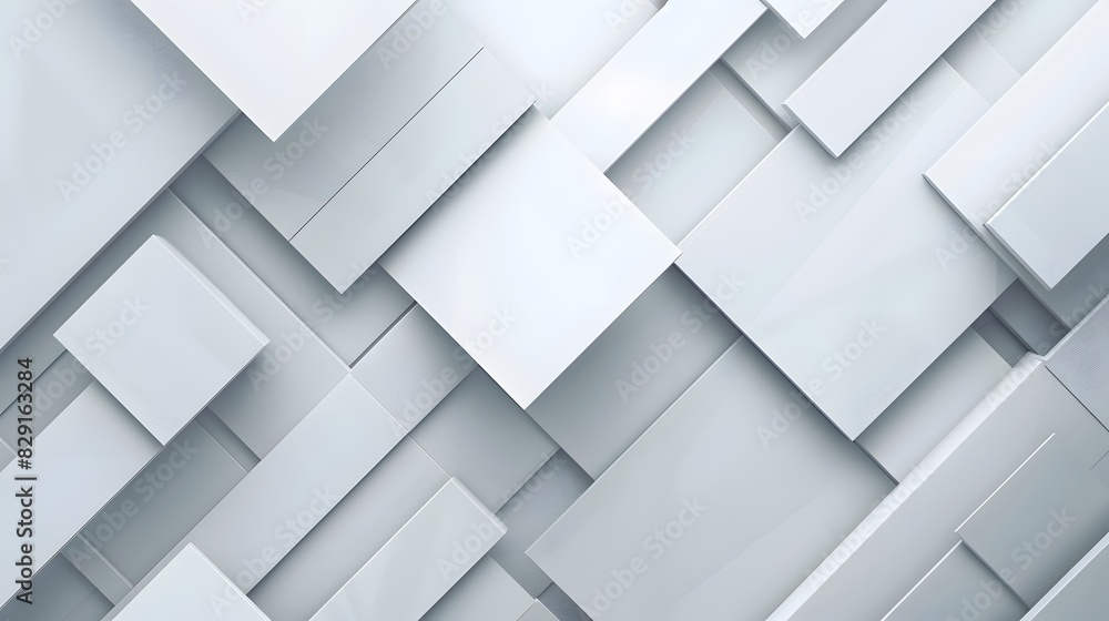 Grey white abstract background geometry shine and layer element vector for presentation design. 