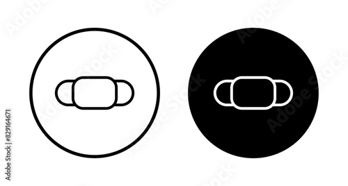 Mask icon vector isolated on white background. Man face with mask icon. Safety breathing masks. Industrial safety N95 mask. Medical mask vector icon.