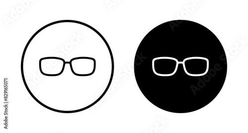 Glasses icon vector isolated on white background. Stylish Eyeglasses. Glasses vector. Optical concept