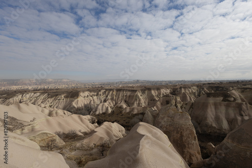 Obraz na płótnie landscape overlooking the rocks of the ancient city Cappadocia in Türkiye. w salonie