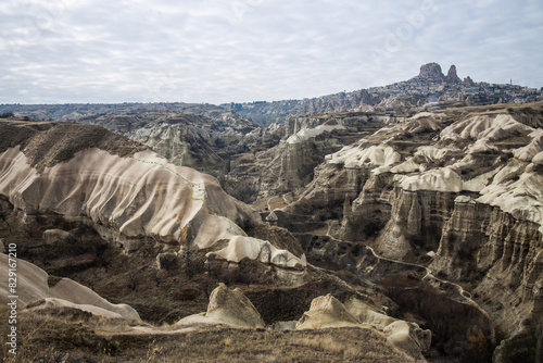 Obraz na płótnie landscape overlooking the rocks of the ancient city Cappadocia in Türkiye. w salonie