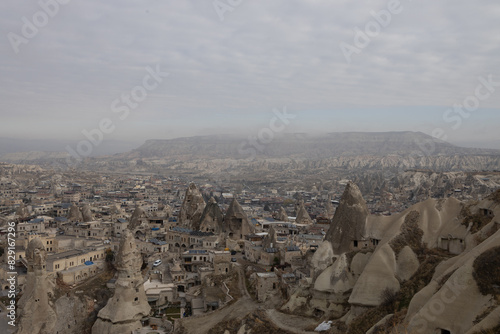 Obraz na płótnie landscape overlooking the rocks of the ancient city Cappadocia in Türkiye. w salonie
