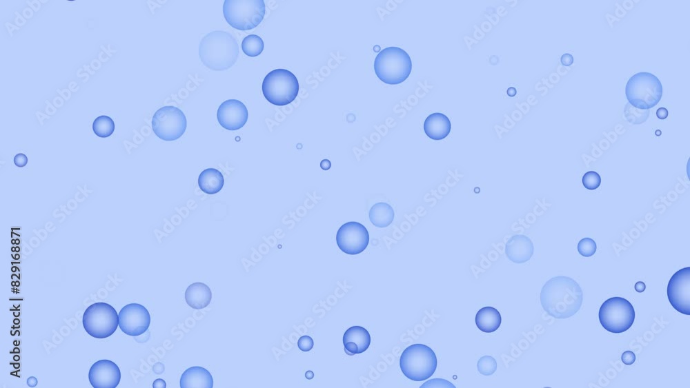 Bubble animation background blue color Bubble animation background blue color