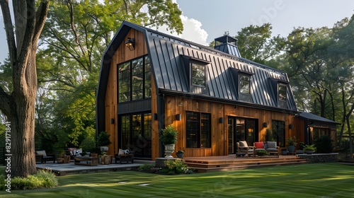 Striking Modern Barn Nestled in Lush Countryside Landscape