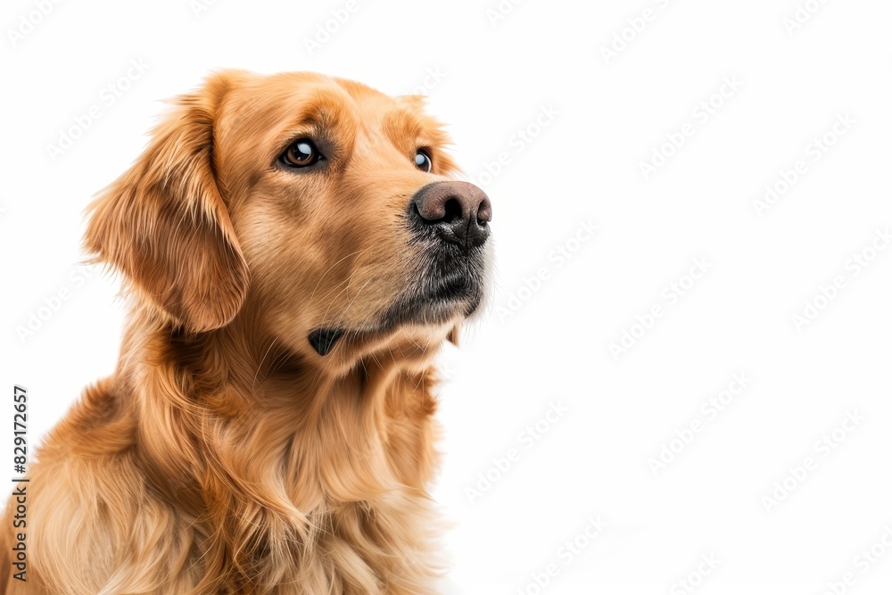 Adorable dog photographed in a white studio setting Adorable dog photographed in a white studio setting