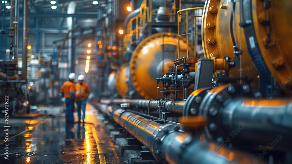 Fototapeta premium industrial technology enhancing safety in a factory