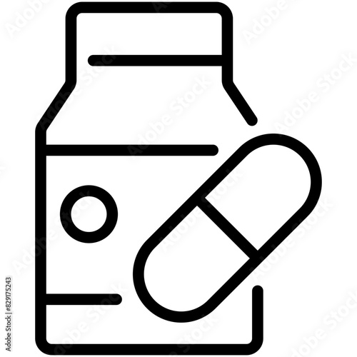 supplement line icon