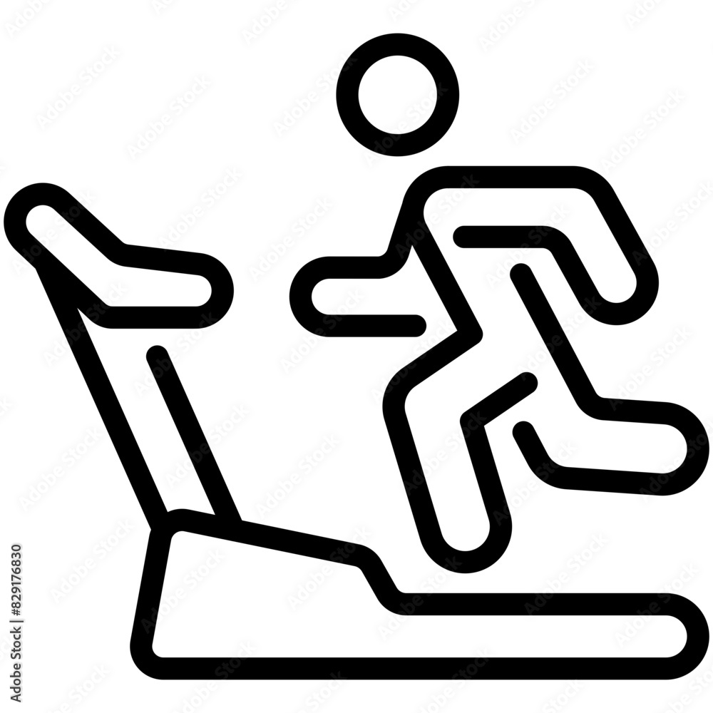 treadmill line icon treadmill line icon