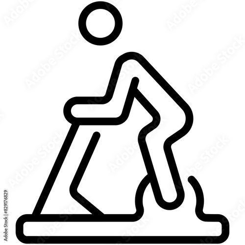 exercise bicycle line icon