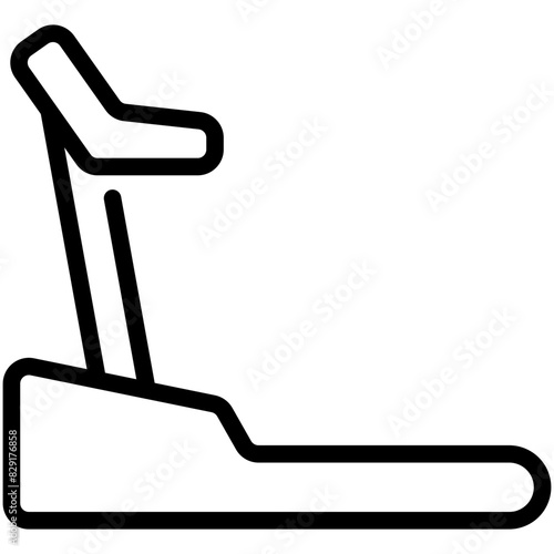 treadmill line icon