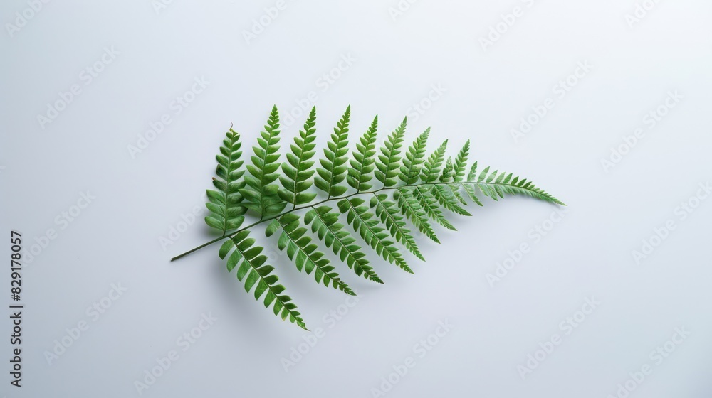 Green fern leaf leaves isolated on white background. Nature plant organic element. Green fern leaf leaves isolated on white background. Nature plant organic element.