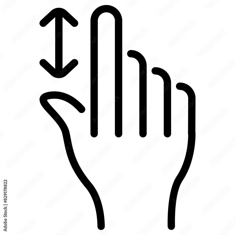 Obraz premium vertical scroll line icon