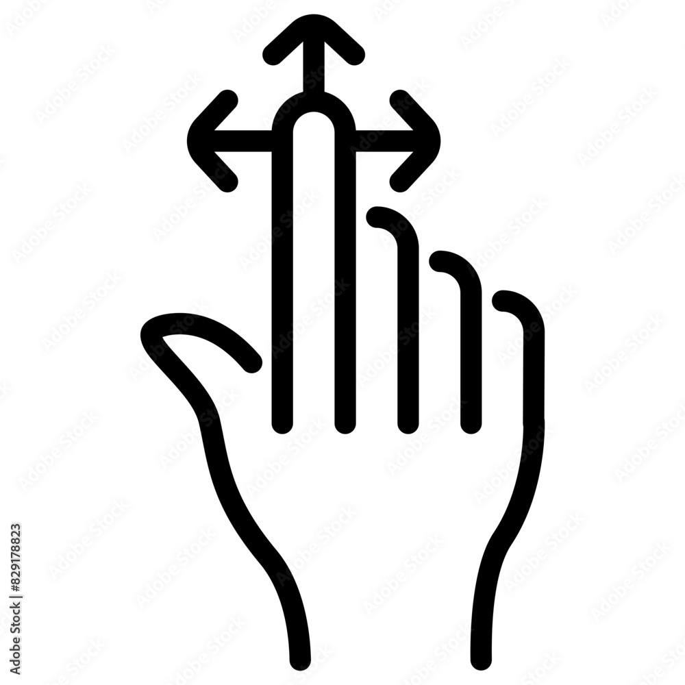 Obraz premium move line icon