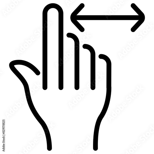 horizontal scroll line icon