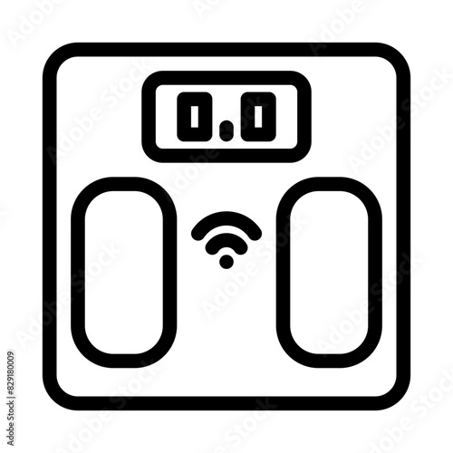 Smart bathroom scale icon. Part of smart home icons