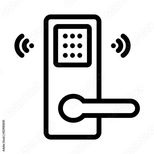 Smart lock icon. Part of smart home icons