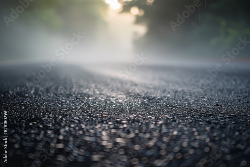 Blurry misty outdoor asphalt backdrop