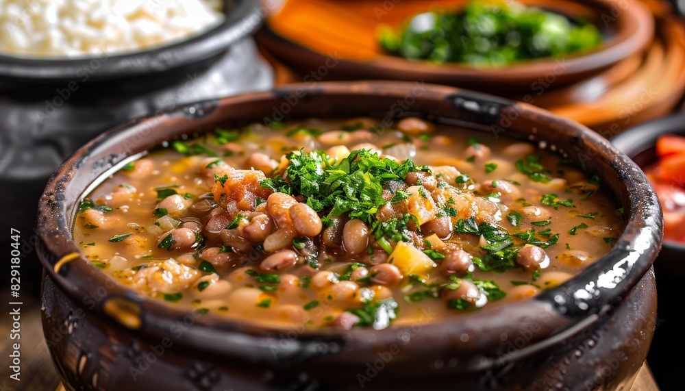 Brazilian bean soup known as caldo de feijão Brazilian bean soup known as caldo de feijão