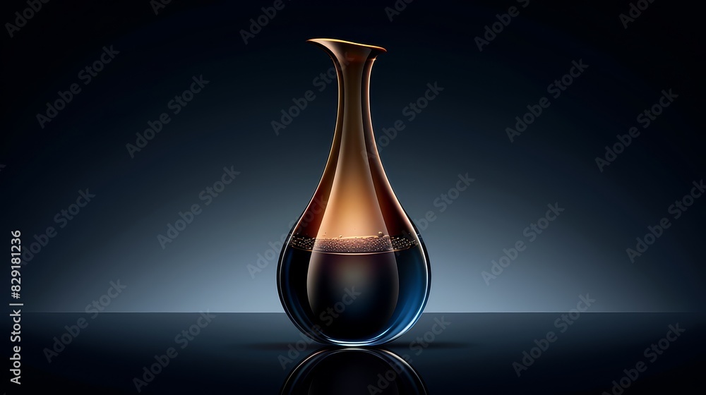 Elegant luxury perfume bottle with shimmering reflections, perfect for advertising. Elegant luxury perfume bottle with shimmering reflections, perfect for advertising.