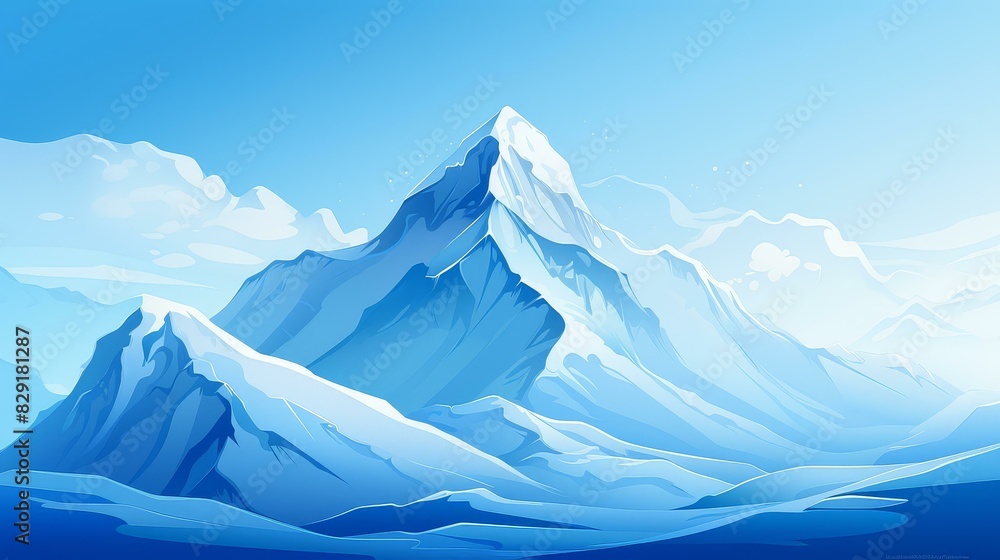 Colorful chibistyle cartoon of a mountain in vivid hues, created with stylized digital painting. Colorful chibistyle cartoon of a mountain in vivid hues, created with stylized digital painting.