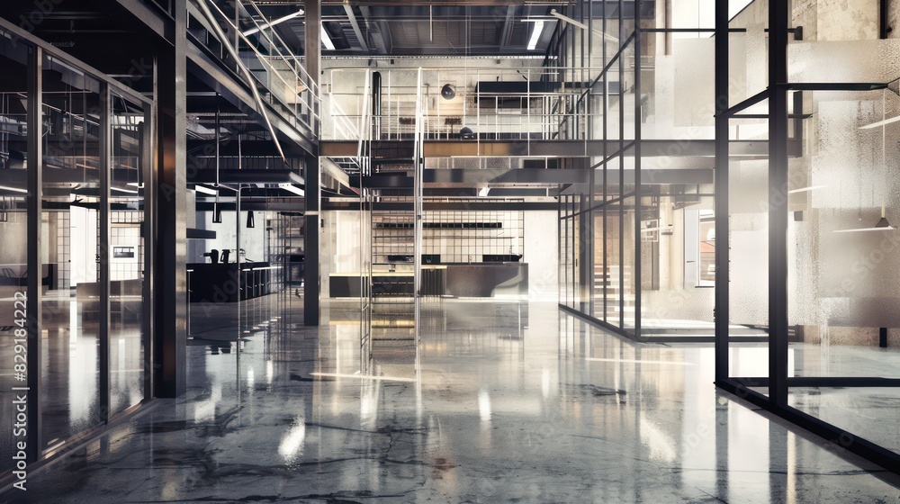 industrial Interior background, very modern and structural
