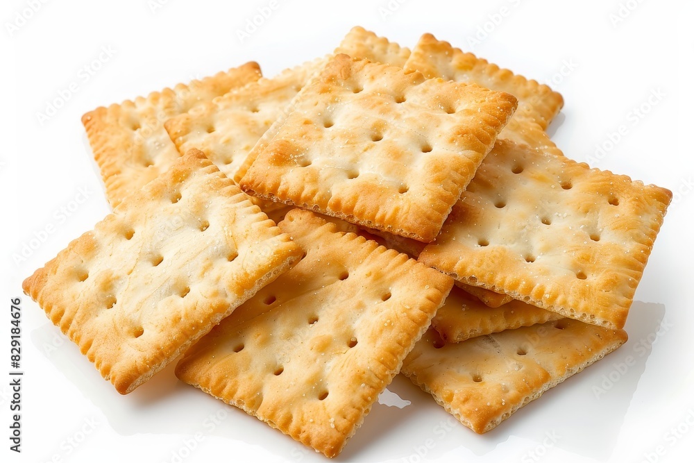 Cracker seen from above against white backdrop Cracker seen from above against white backdrop