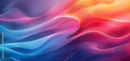 Wallpaper Mural Vibrant abstract background with fluid gradient waves in red, blue, and purple hues, creating a dynamic and lively visual effect. Torontodigital.ca