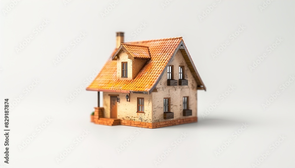 3d small house illustration on isolate white background 3d small house illustration on isolate white background