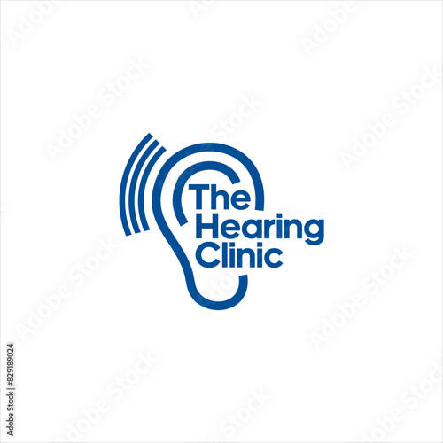 Abstract ear line. Hearing Clinic logo design