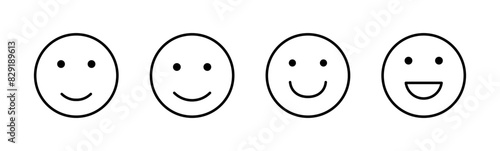 smile icon set. smile emoticon icon. feedback