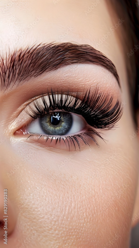 Fototapeta premium Captivating Russian Volume Eyelash Extensions with Dramatic Fullness