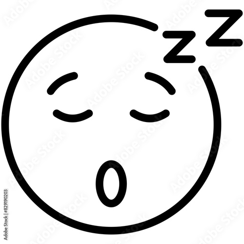 sleep line icon