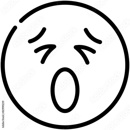 sleepy line icon