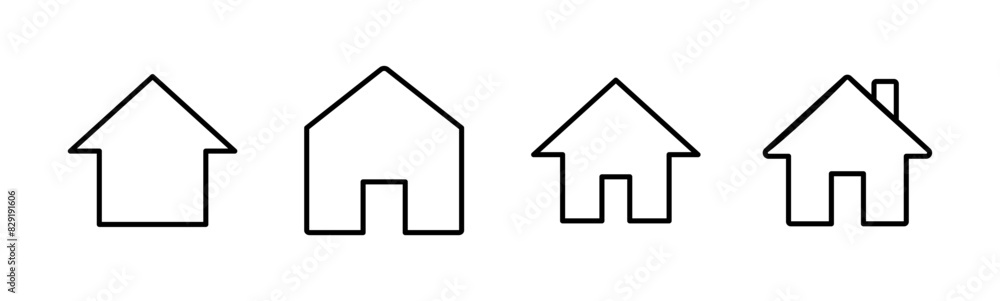 House icon set. Home icon vector House icon set. Home icon vector