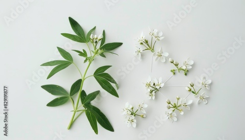 Image of sweet woodruff with simplified formula for coumarin photo