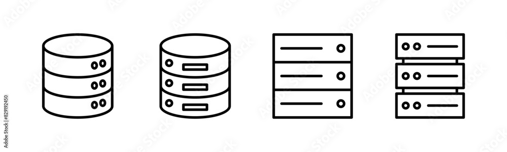 Database icon set. database vector icon Database icon set. database vector icon