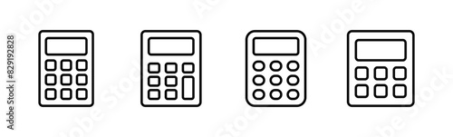 Calculator icon set. Accounting calculator icon. calculator vector
