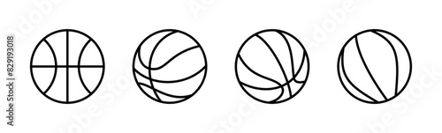 Basketball icon set. Basketball ball icon. Basketball logo vector icon