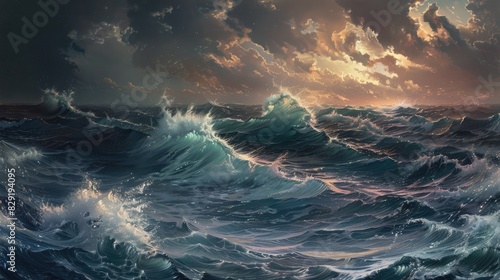 The appearance of ocean waves photo