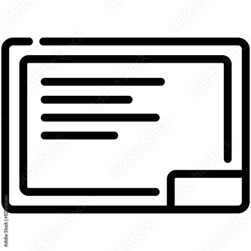 blackboard line icon