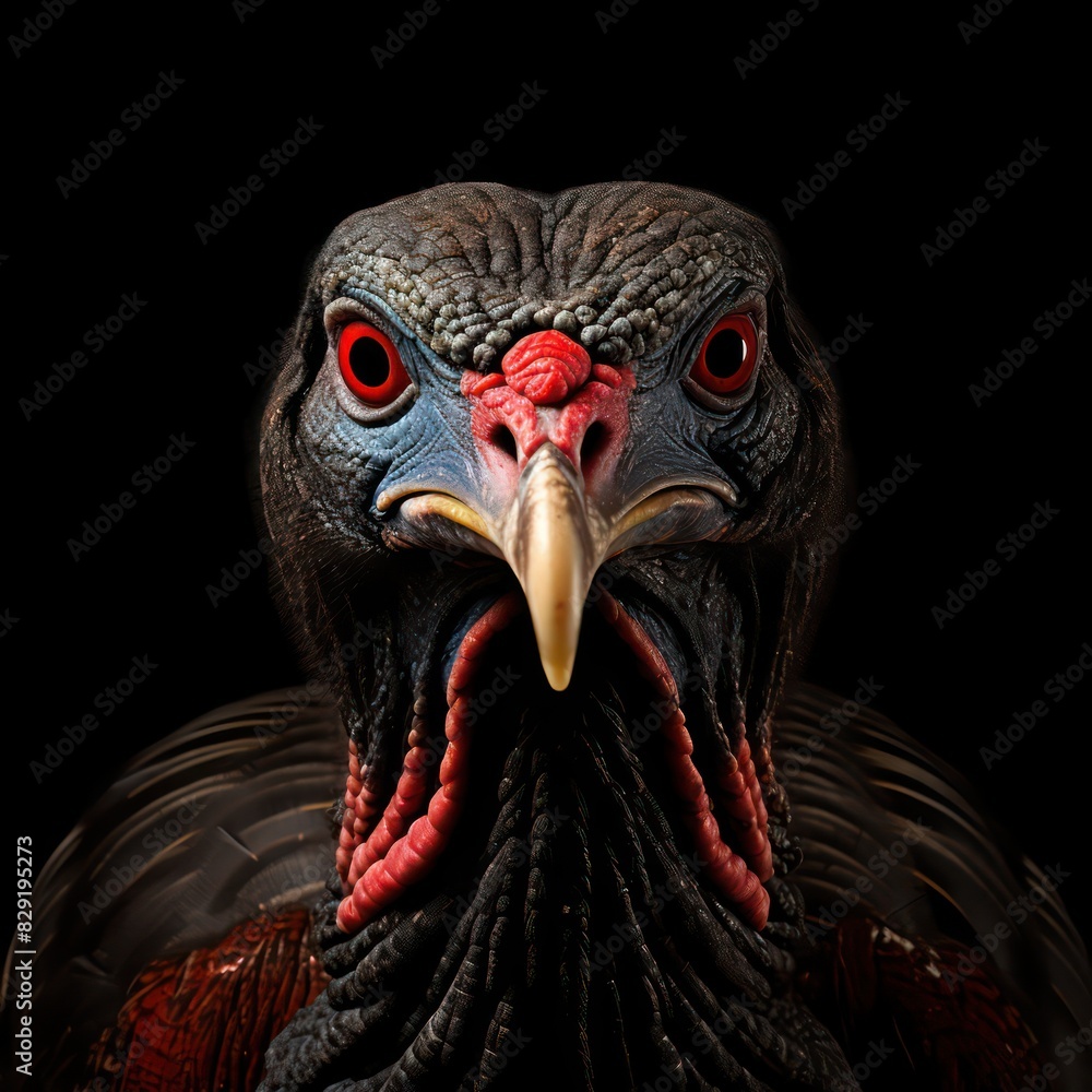 turkey on a black background 
