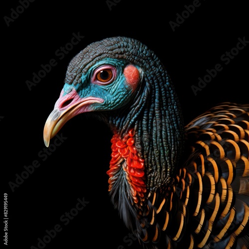 turkey on a black background 